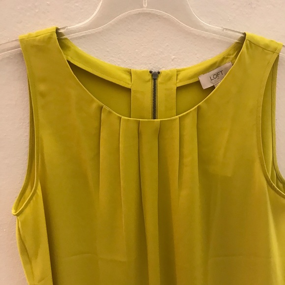 Loft Neon Sleeveless Blouse Size Medium NWT - Picture 3 of 5